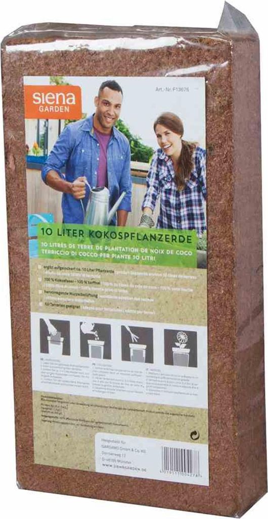 Kokossubstratquellblock 10 Liter ergibt aufgelockert ca. 10 Produktbild 