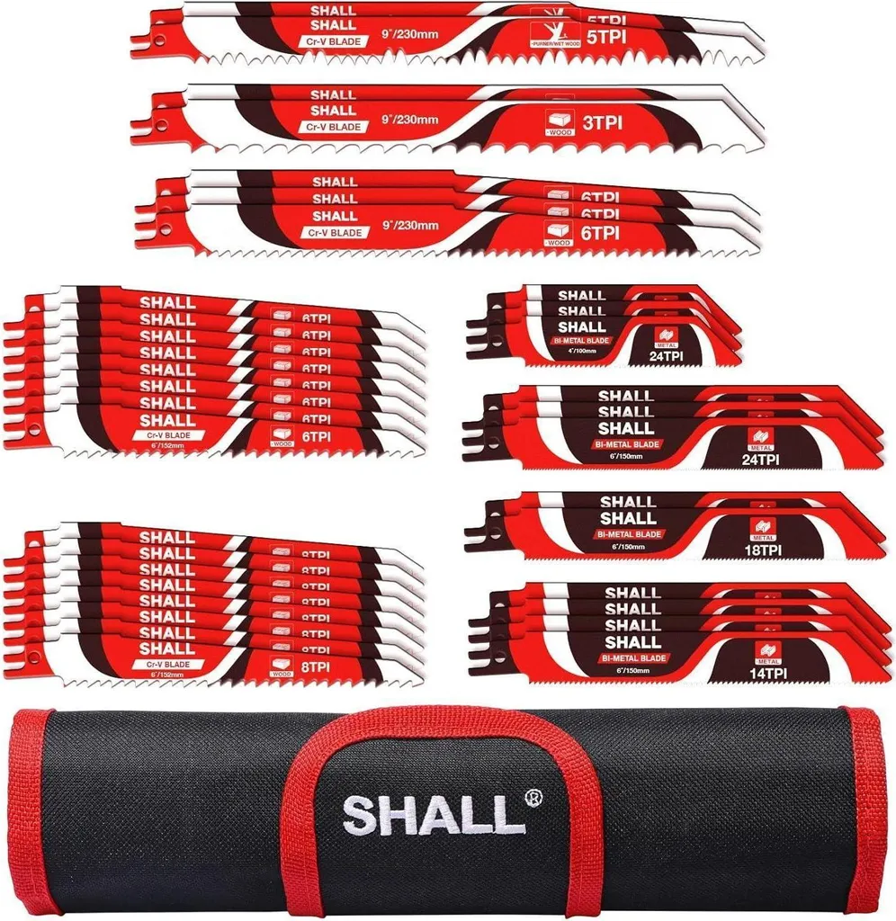 SHALL Set 34 Lame per Sega a Gattuccio - Alta Durata in Acciaio