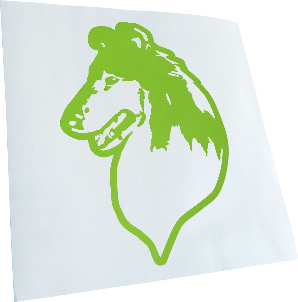Kiwistar - Autoaufkleber - Collie Hund - Lichtblau - 14x10cm - Aufkleber für Auto, Laptop, Fahrrad, LKW, Motorrad mehrfarbig JDM Decal Racing