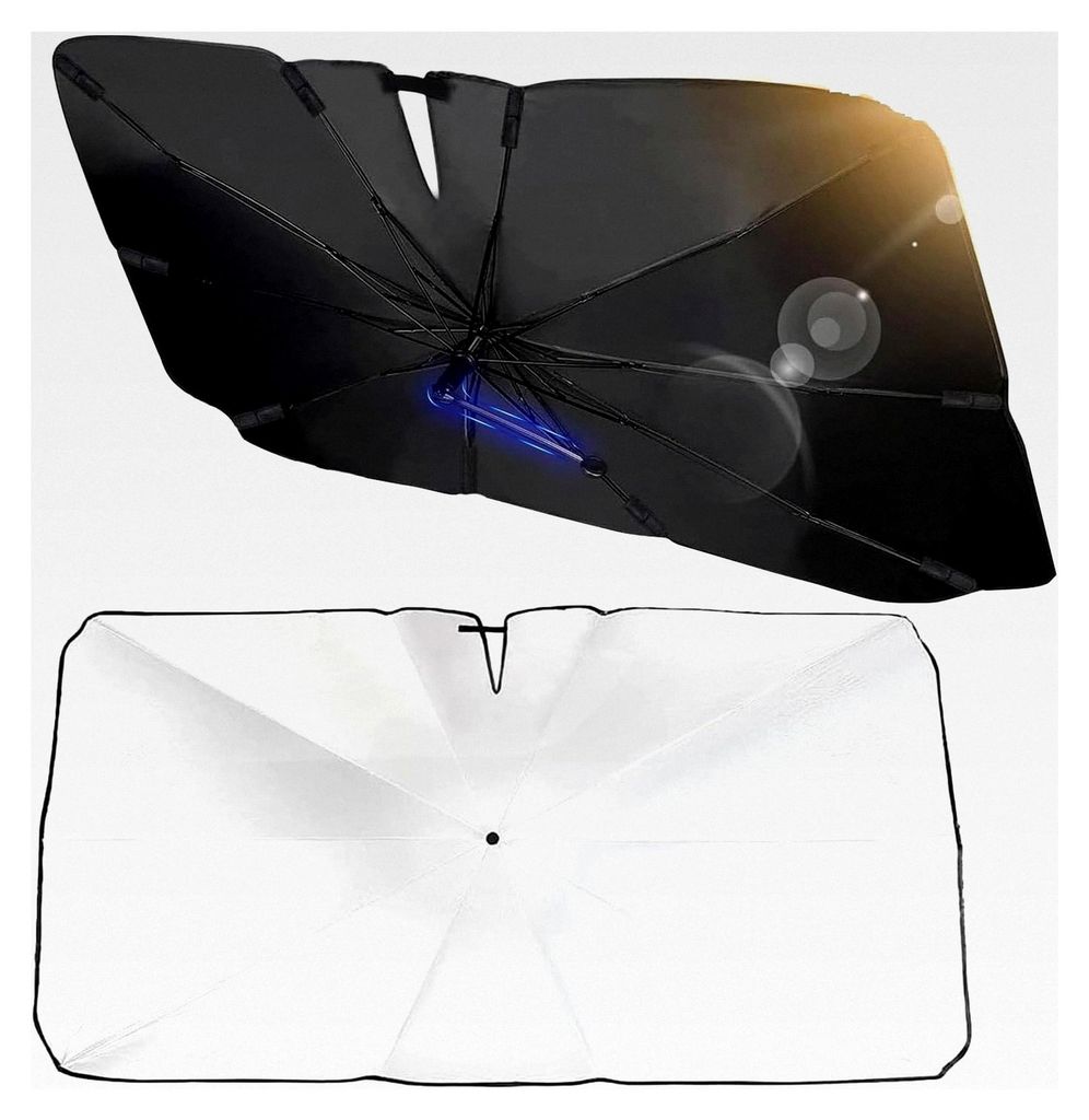 Sonnenschutz für die Frontscheibe des Autos, faltbarer Windschutzscheiben-Sonnenschirm, UV- und Hitzeschutz, reflektierend, Abdeckung für den Inn...