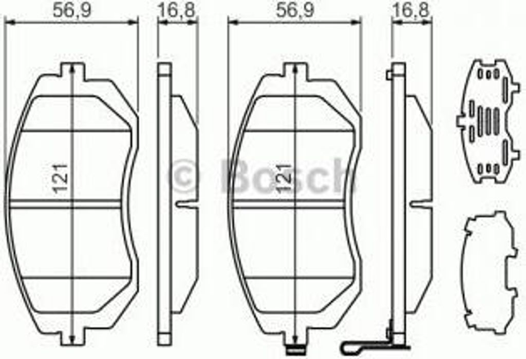 Bosch Bremsbelagsatz, Scheibenbremse 0 986 494 315