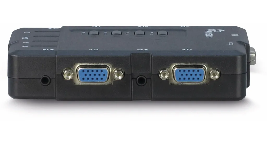 Boîtier KVM VGA Inter-Tech CS-41UA compact à commutation manuelle - 3