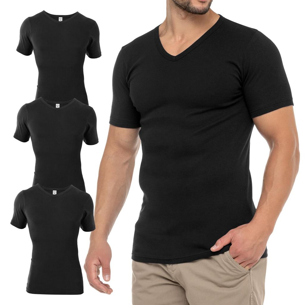 Celodoro Herren Business T-Shirt V-Neck (3er Pack) - Produktbild 
