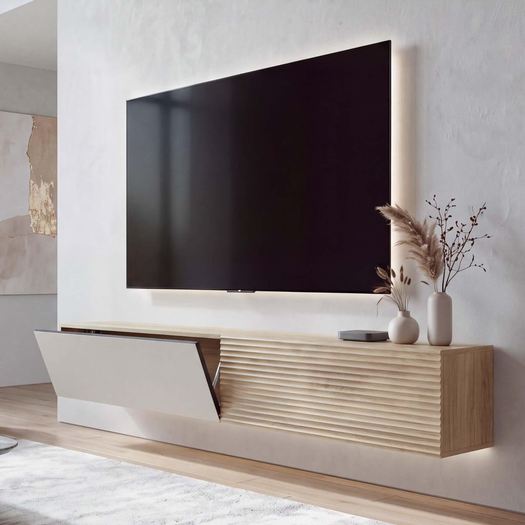 TV-Rack MCW-Q84, Lowboard TV-Schrank Wandmontage Produktbild 