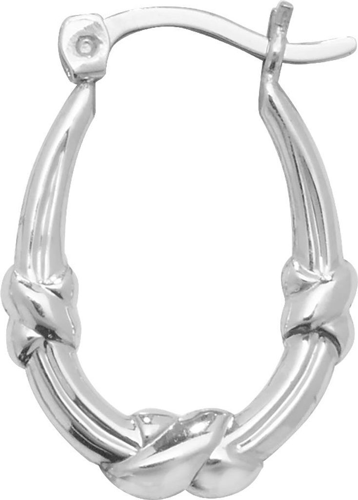 Wunderschöne 925 Sterling Silber Damen - Paar Creolen - 23mm*16mm; TRS22657