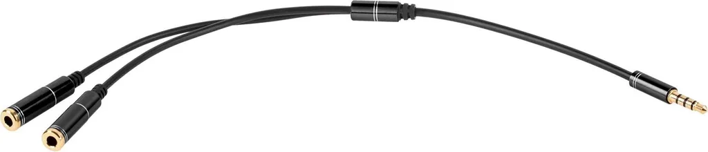 Riduttore Jack 3,5-4pol .- 2x Jack 3,5 stereo 20cm