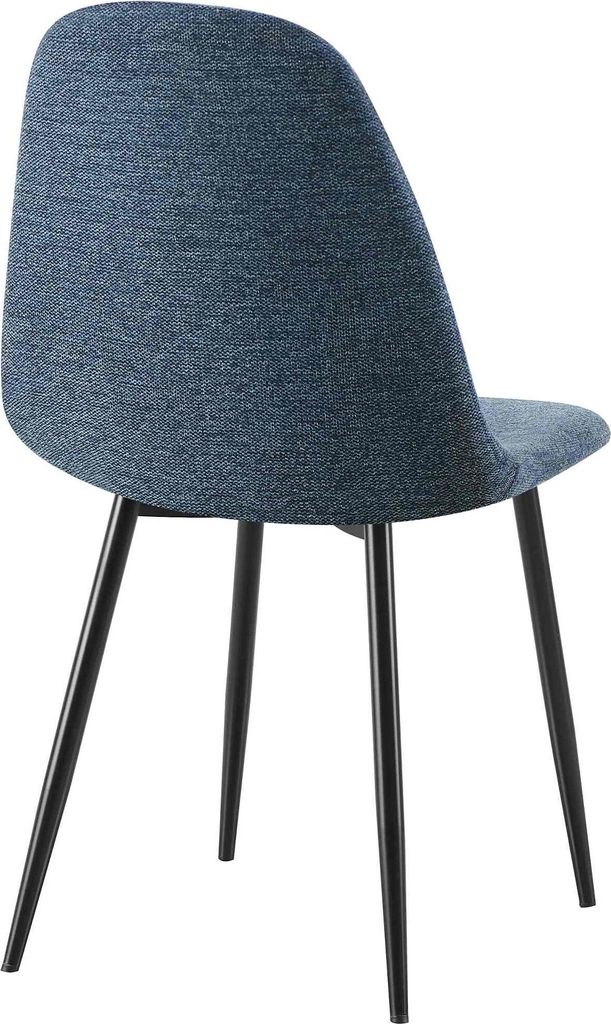 Esszimmerstuhl LISEN - Stoff Dunkelblau 44x51x88 cm | Essstühle Esszimmerstühle Küchenstühle Wohnzimmerstühle
