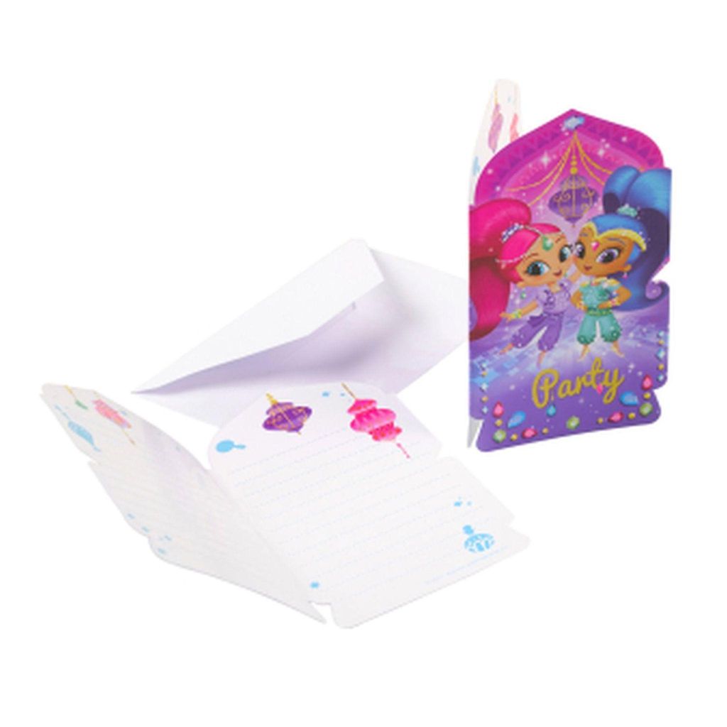 Shimmer & Shine Einladungskarte Zauberhafte Geburtstagsparty