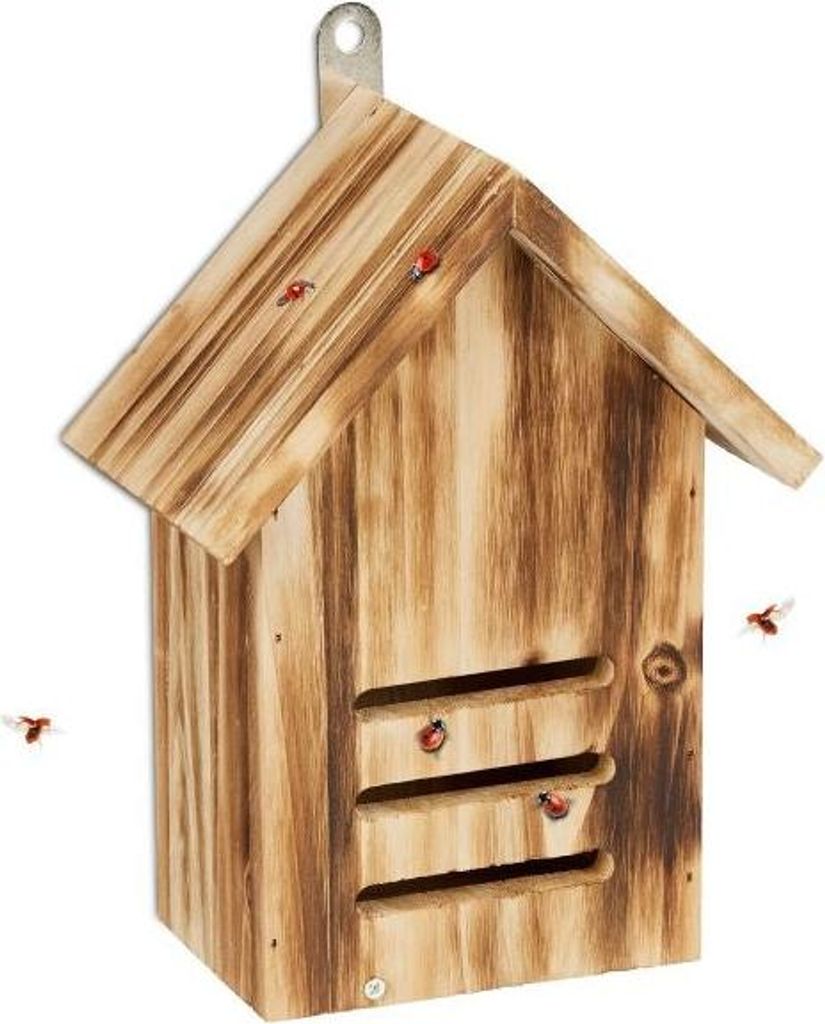 Marienkäferhaus aus geflammter Fichte