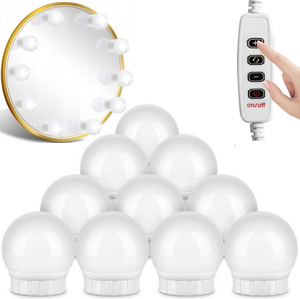 Światełka Lampki Led Na Lustro Toaletki Makijaż 10 Poziomów Zdjęcie produktu 