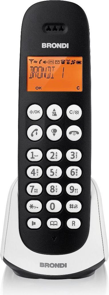 Brondi Adara DECT Telefon Schwarz Weiß Freisprecheinrichtung