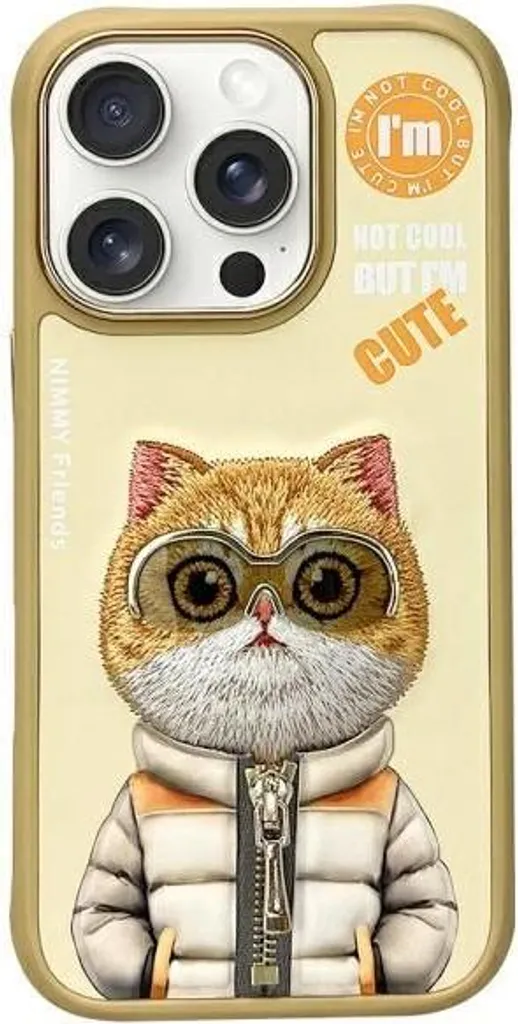Nimmy Etui iPhone 16 Pro Max: Il Gatto Khaki che Protegge con Stile
