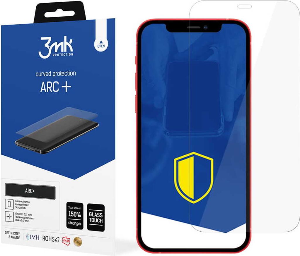 3mk Display Schutzfolie ARC+ für iPhone 12/12 Pro 0,17mm Self-Heal (2 Stück)