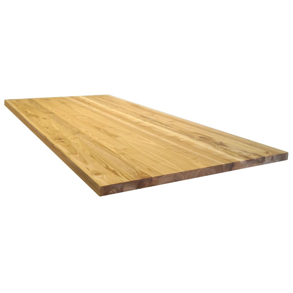 Tischplatte 160x80 cm ohne Baumkante aus massiver Esche