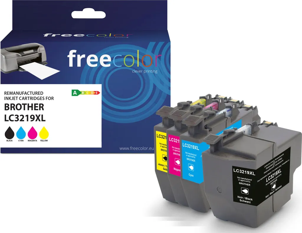 Freecolor K10535F7 Freecolor Patrone Brother LC3219XL Multipack BK/C/M/Y remanufactured