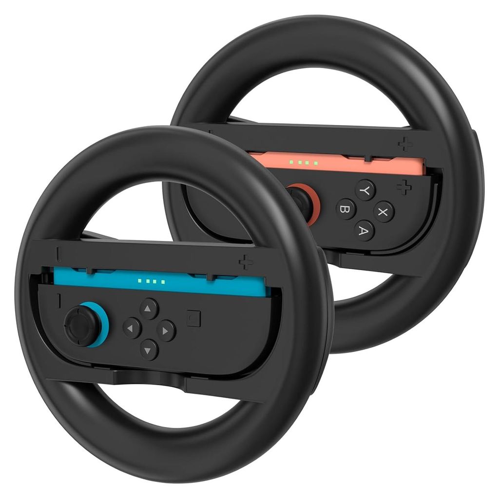 Lenkrad für die Konsole Zubehörset für Nintendo Switch 2 2 Szt Schwarz