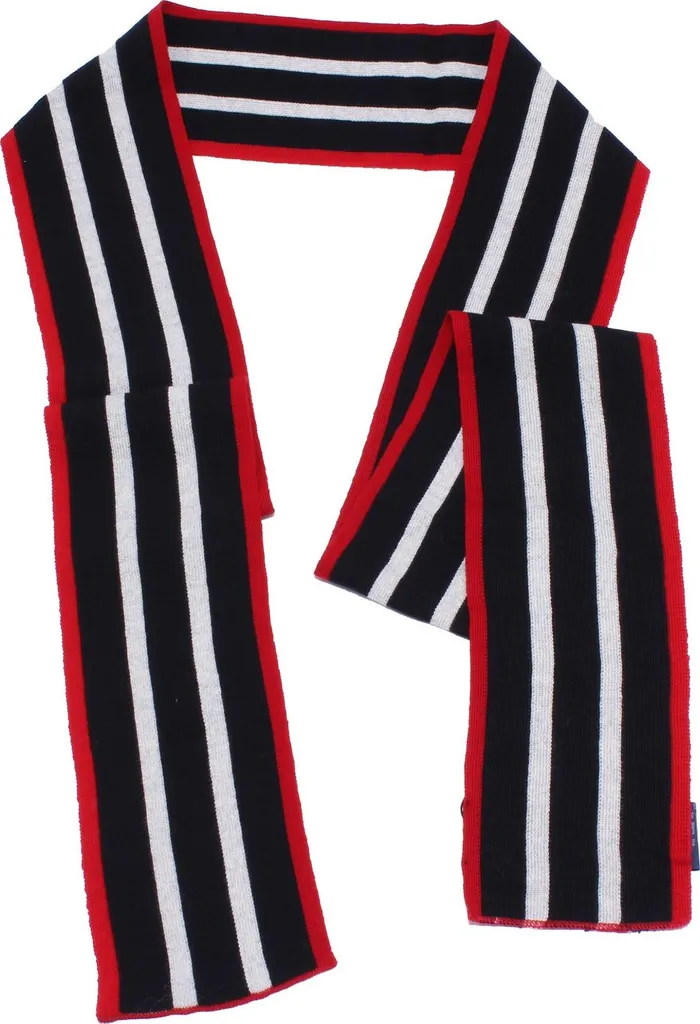 Écharpe Homme Armani Jeans Rouge Bleu Blanc pour l'Hiver et la Ville