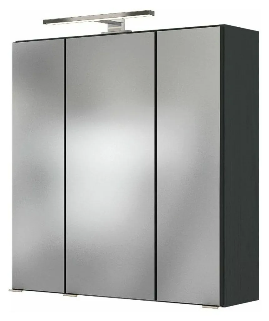 Armoire de toilette 60 cm graphite Baabe avec miroir frontal haute qualité