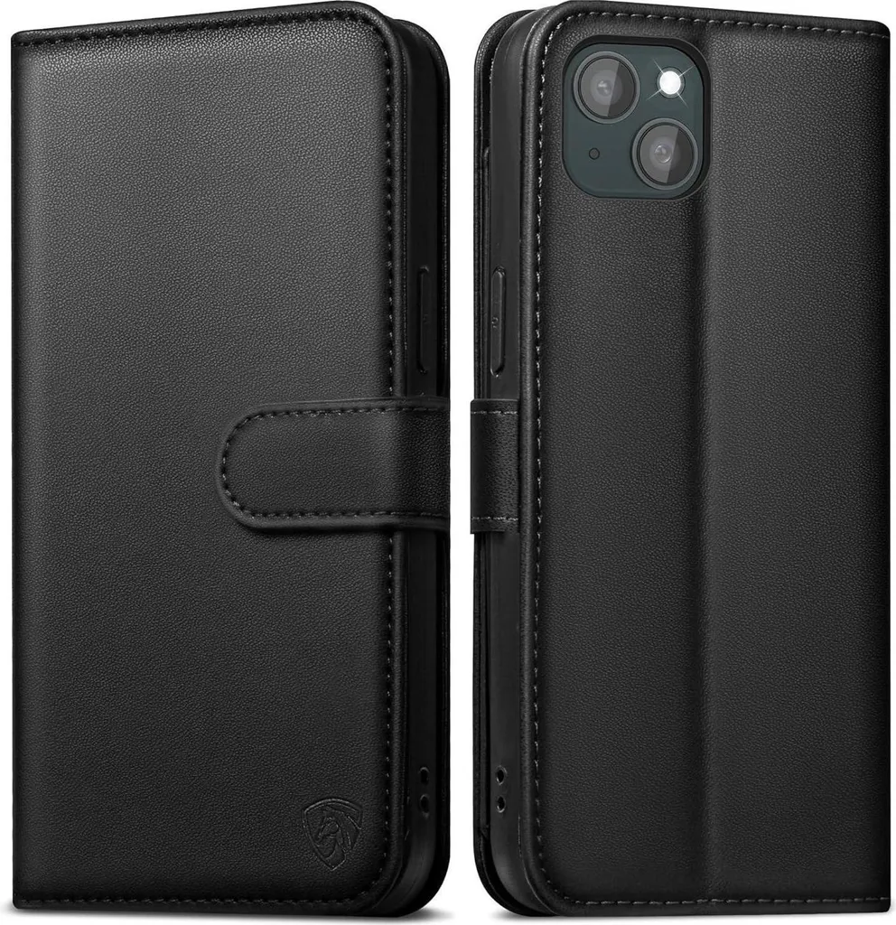 iPhone 15 Cover EASDNB: Massima Resistenza e Blocco RFID Nero