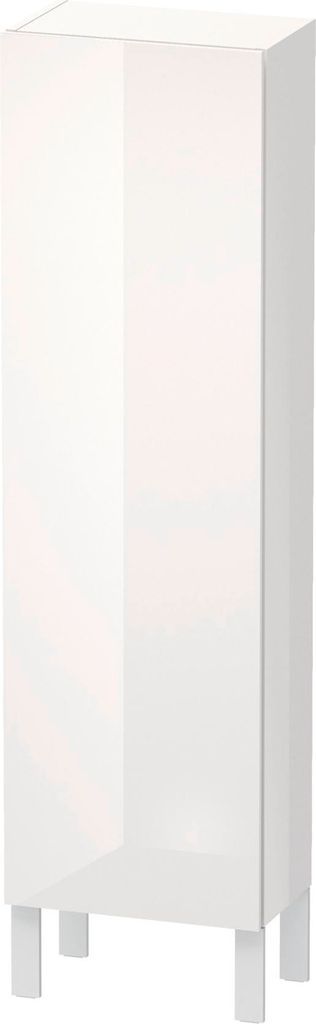 Duravit Halbhochschrank L-CUBE 400 x 243 x 1320 mm Anschlag rechts weiß hochglanz