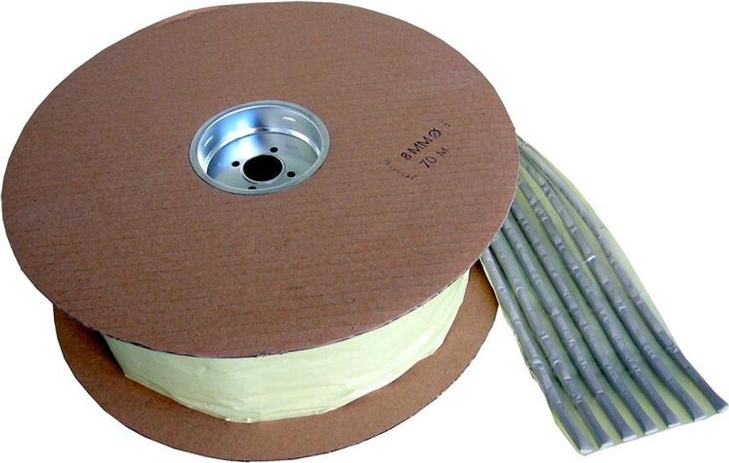 Dichtschnur PT644 - 8 mm x 17,5 m Rolle - Selbstklebend & Dauerplastisch - Überlackierbar