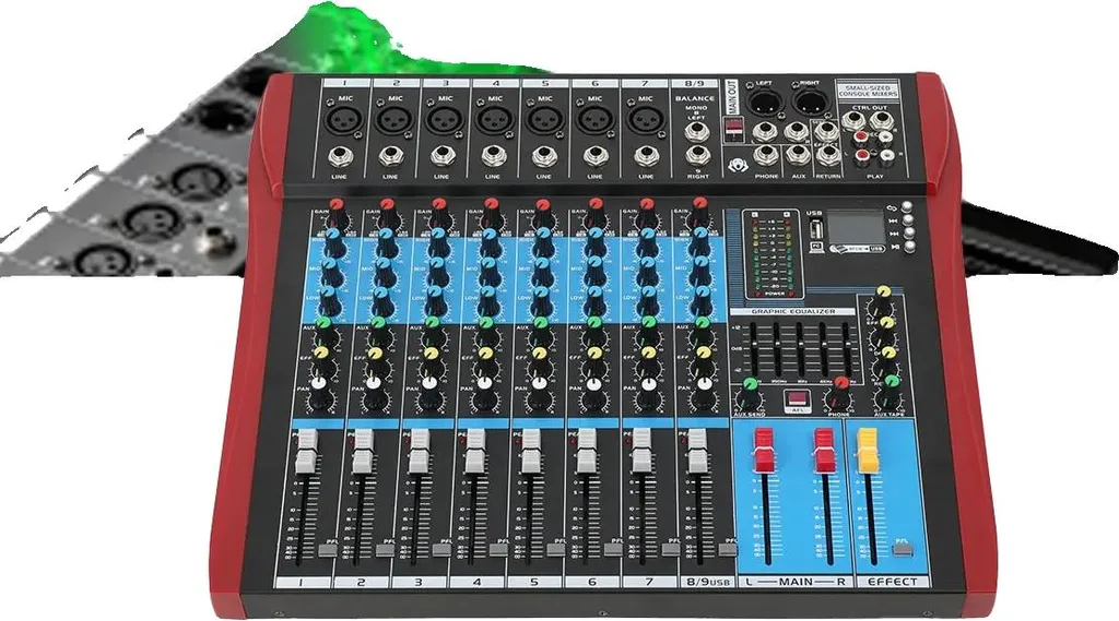 Mixeur audio 8 canaux avec interface Bluetooth et faders fluides M8