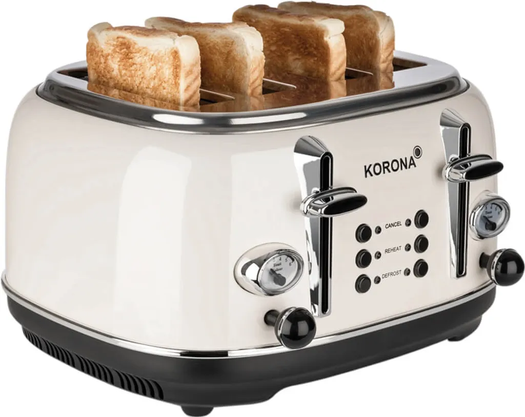 Tostapane Korona 21676 Crema 4 Slot | Performance 1630W e Precisione