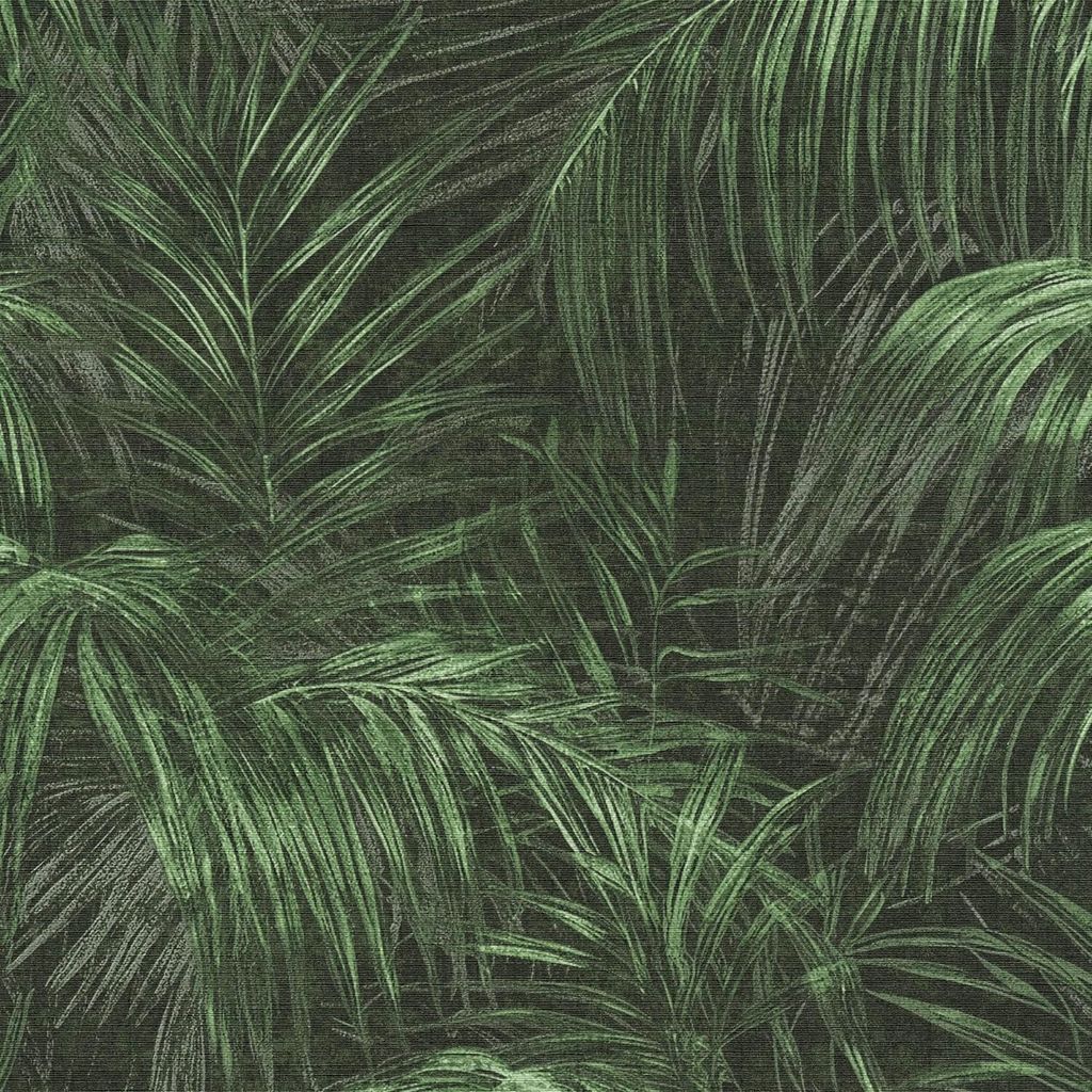 Profhome 399814-GU Natur Tapete Palmen matt grün schwarz-grün hell-grün 5,33 m2