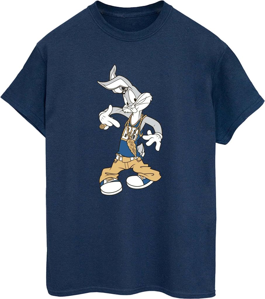 Looney Tunes - "Rapper" T-Shirt für Herren BI1287 (S) (Marineblau)