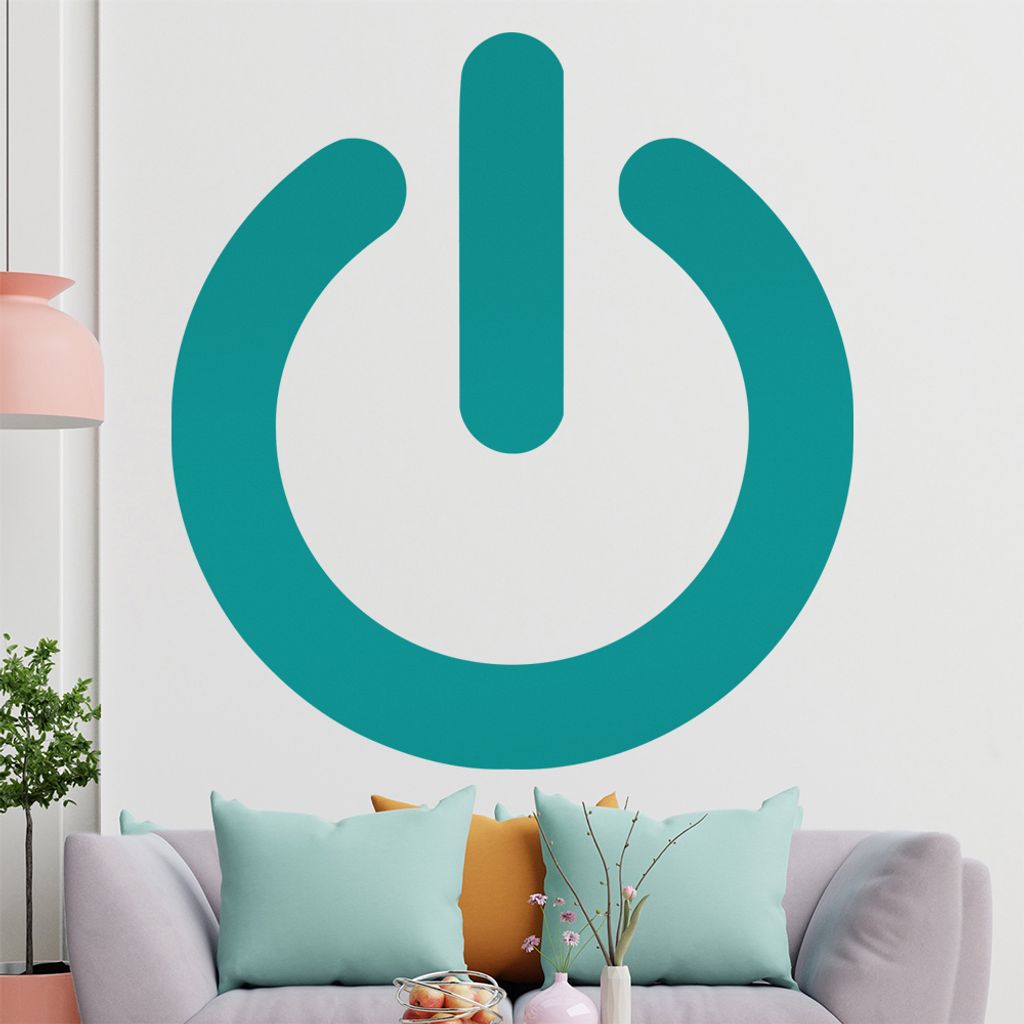 KIWISTAR On Off Button - Knopf Ein Aus Schalter Wandtattoo in 6 Größen - Wandaufkleber Wall Sticker - Dekoration, Küche, Wohnzimmer, Schlafzimme...