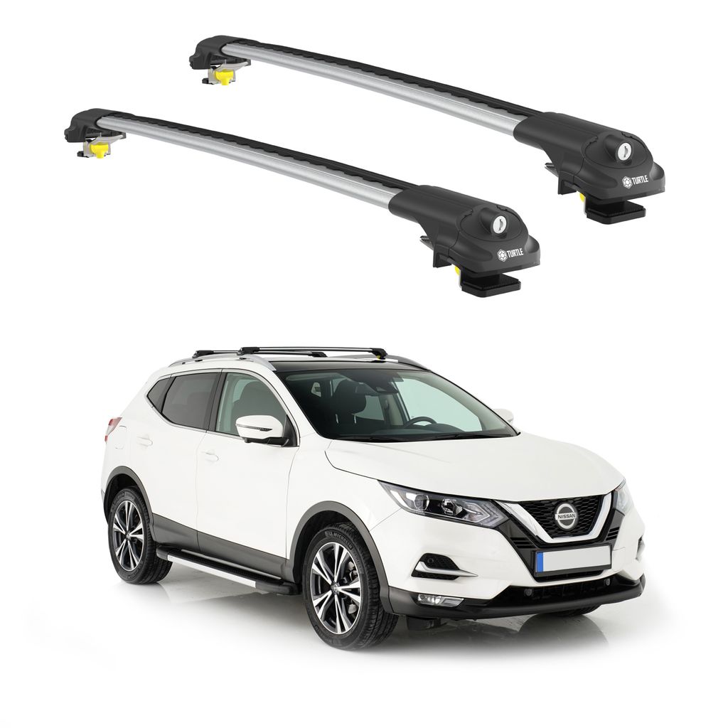 TETTO TURTLE AIR-1 NISSAN QASHQAI J11 2014 - 2020 , Argento Immagine del prodotto 