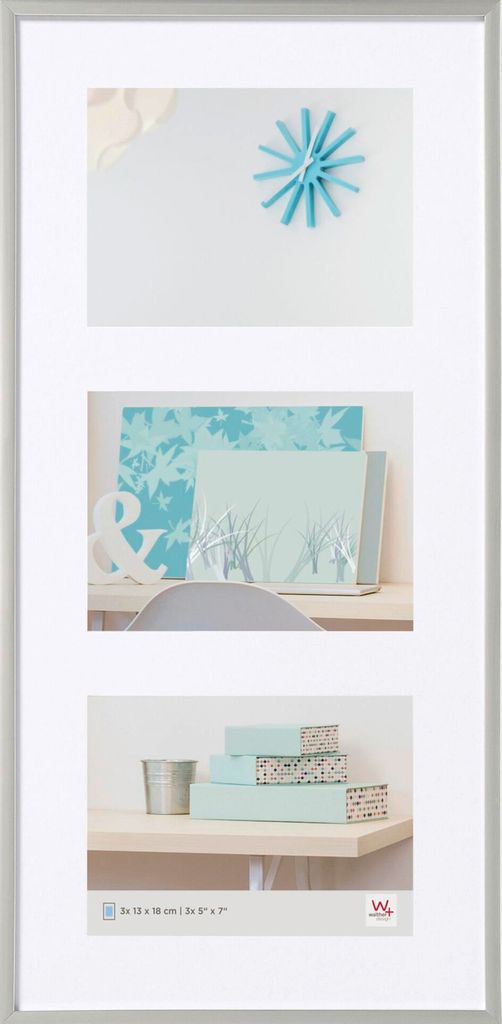 Walther Rahmen 3x13x18 silber New Livestyle KV338s