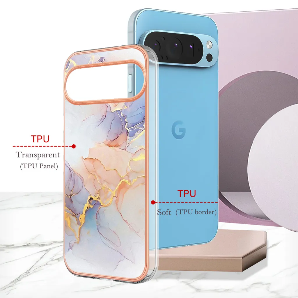 Custodia per Google Pixel 9 Pro XL, custodia in silicone TPU antiurto a fantasia Grigio - 2