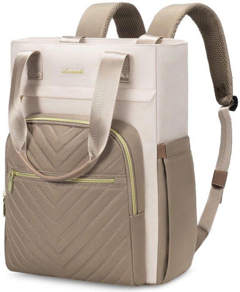 2-in-1-Tasche 15,6-Zoll-Laptop-Rucksack mit Laptopfach für Mädchen und Teenager, Wasserdicht, Uni, Schule, Reise und Arbeit