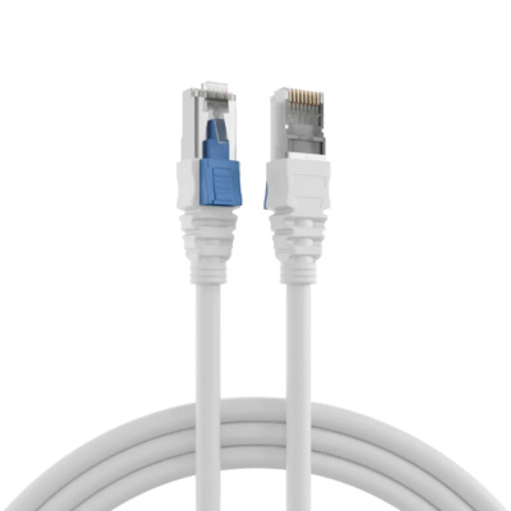 Cordon de Brassage RJ45 Blindé Cat.6A S/FTP 5m Blanc EFB-Elektronik
