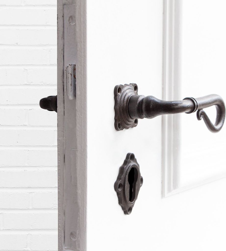 Drückergarnitur für Haustüren, Edles Design | PZ | Eisen braun