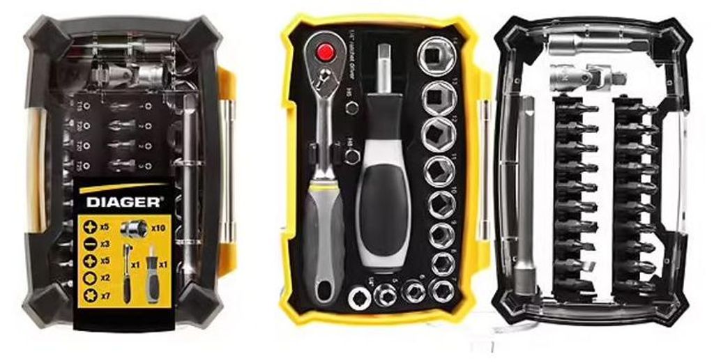 Coffret vissage - DIAGER  - 36pcs embouts L25-50mm + Image du produit 