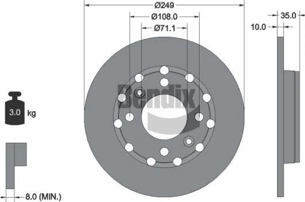 Disque de frein idéal pour Peugeot 2008 et 208, conduite urbaine et route