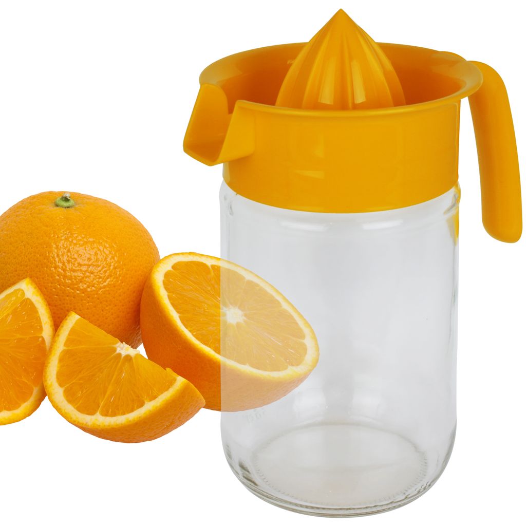 2-in-1 Manuell Saftpresse Zitronenpresse Zitruspresse Orangen Entsafter DE 