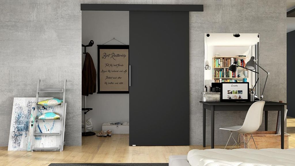 Posuvné dvere MIRAN 1 - 70 cm, čierne Obrázok produktu 