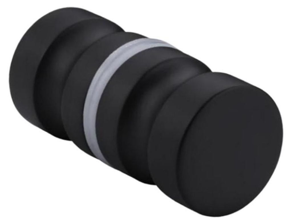 INF Doppelseitiger H-förmiger Glastürgriff – Schwarzer Edelstahl 304, passend für 6–19 mm Glas, 6,2 cm x 3 cm x 3 cm Schwarz