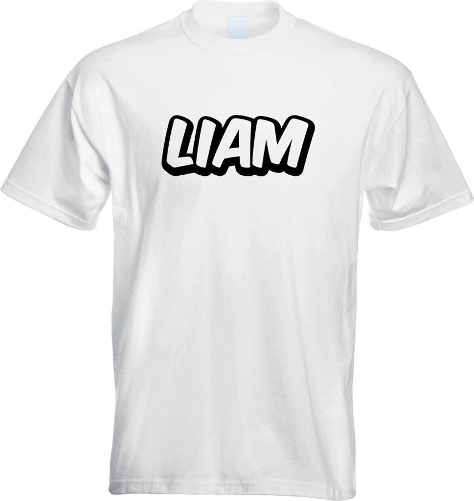Kiwistar - T-Shirt - Weiss - Liam Vorname Jungen Motiv Bedruckt Funshirt Design Print - mit Motiv Bedruckt - Funshirt Design - Sport - Freizeit - H...