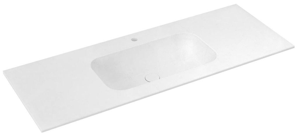 Sapho ARUBA Doppelwaschtisch mitten, 150x51,5 cm, Rockstone weiß matt