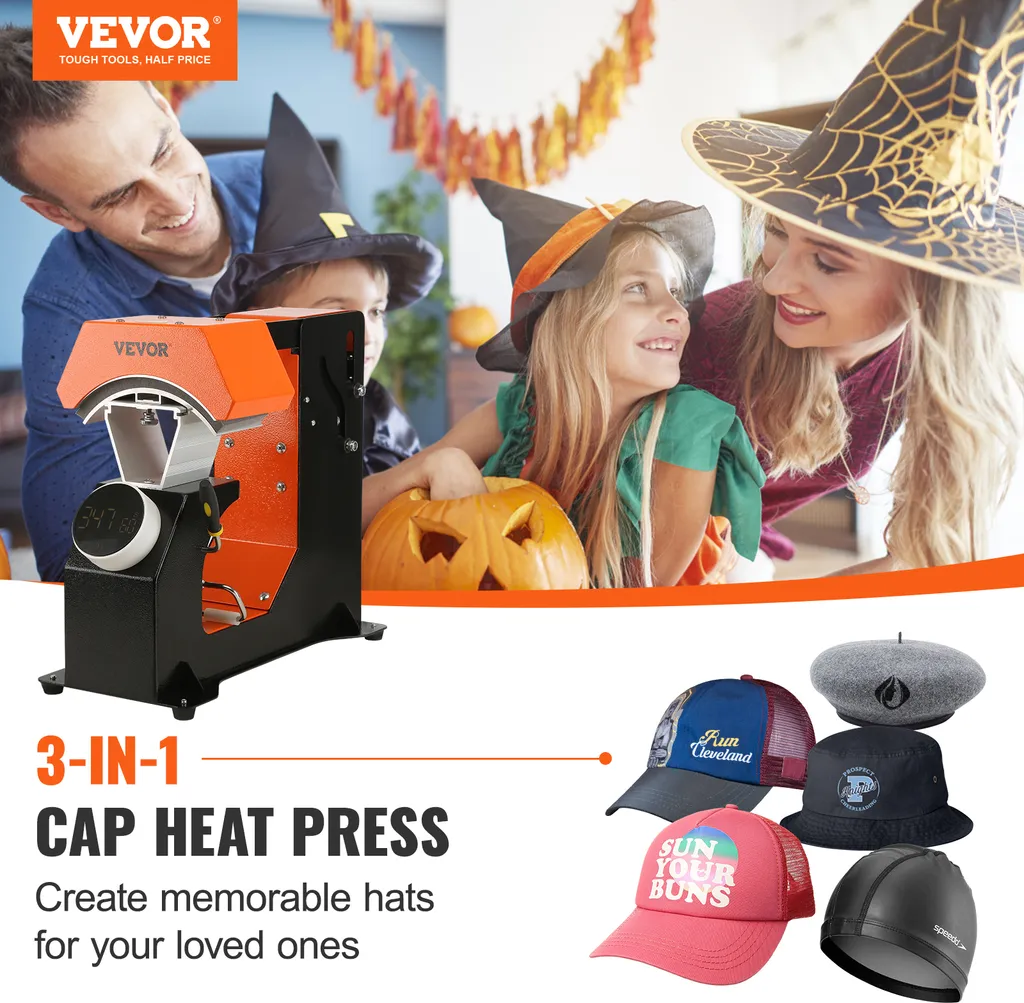 Machine à Floquer les Casquettes 350W - Idéal pour Création Personnalisée - 2