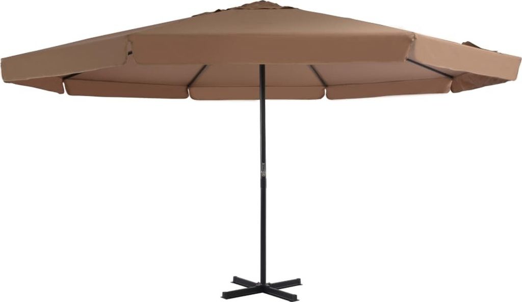 Sonnenschirm mit Aluminium-Mast 500 cm Taupe
