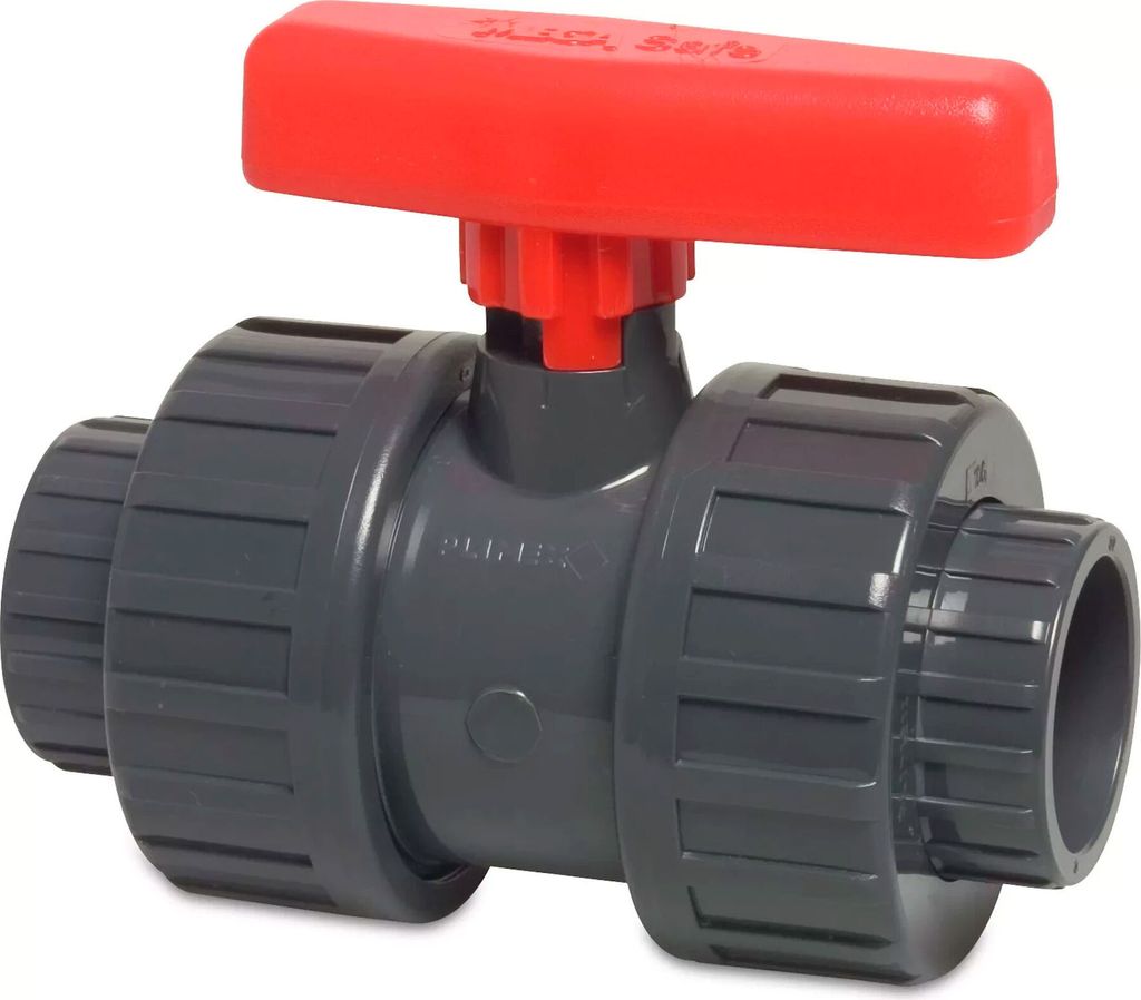 Profec PVC-U Kugelhahn mit beidseitig Klebemuffe Ø 75 mm, Typ Safe 600, 10 bar