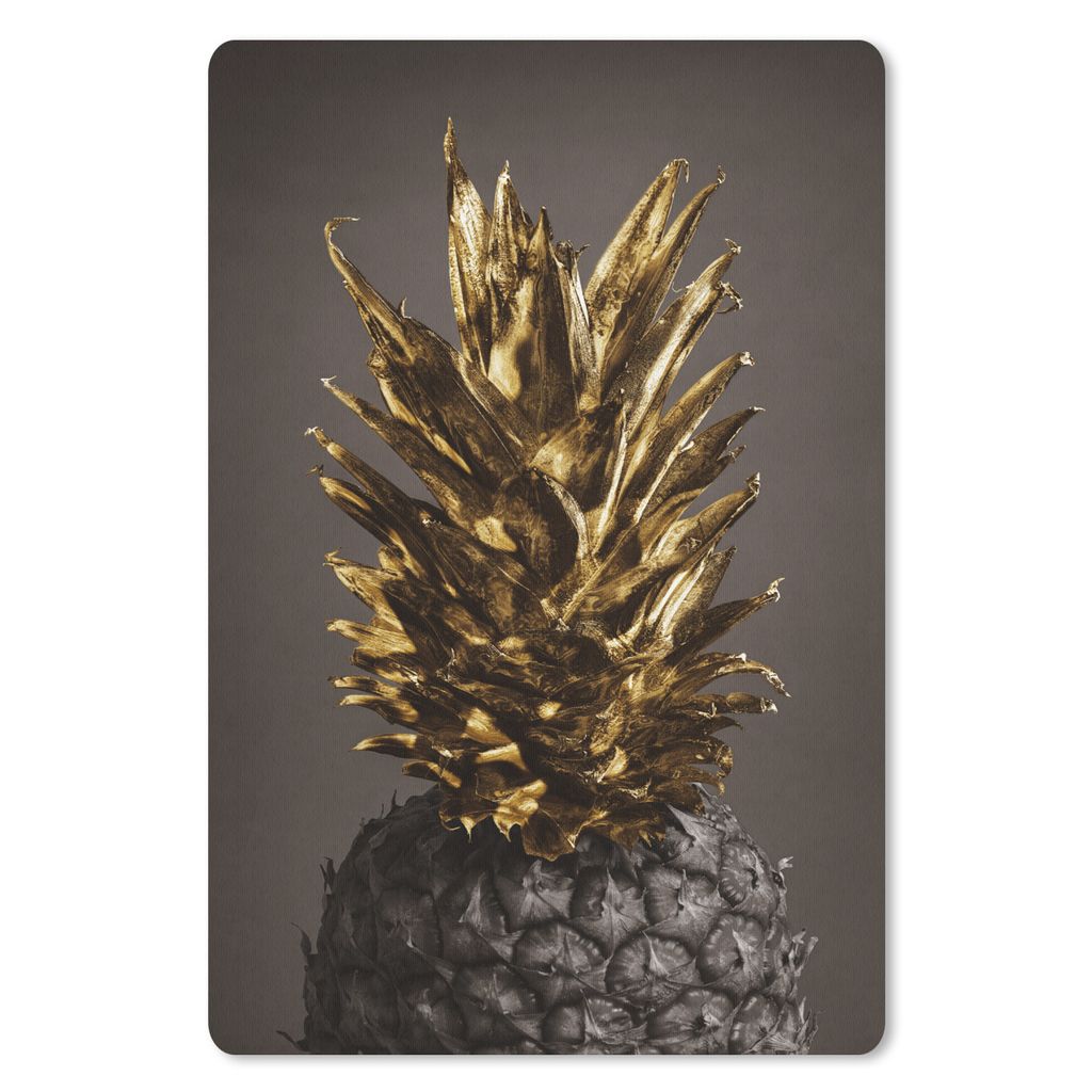 MuchoWow® Mauspad Mousepad Obst - Ananas - Gold 40x60 cm - Produktbild 