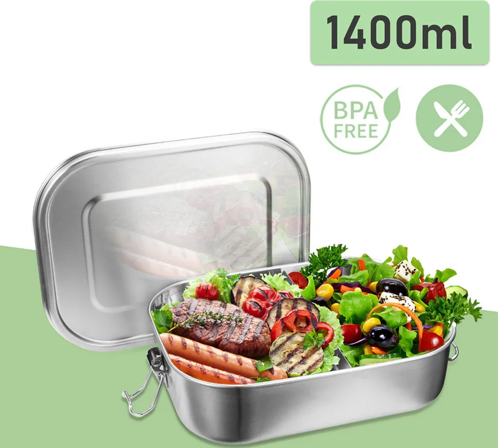 Lunch Box Jayseuw 1400ml in Acciaio Inox: La Schiscetta Professionale