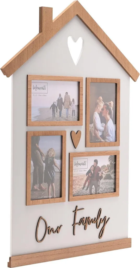 Pêle-mêle photo maison blanc Moments Collage pour décoration murale