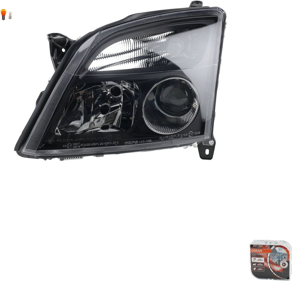 Johns, Scheinwerfer + Osram Night Breaker Laser passend für Opel Vectra C Links 1216129 93172953